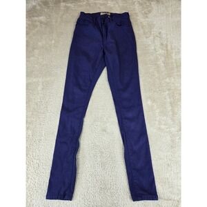 Hybrid & Company Womens Purple Skinny Pants Stretch Slim Fit Size M RN121557